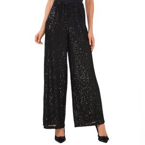 Wide Leg Pull-on Sequin Pant
